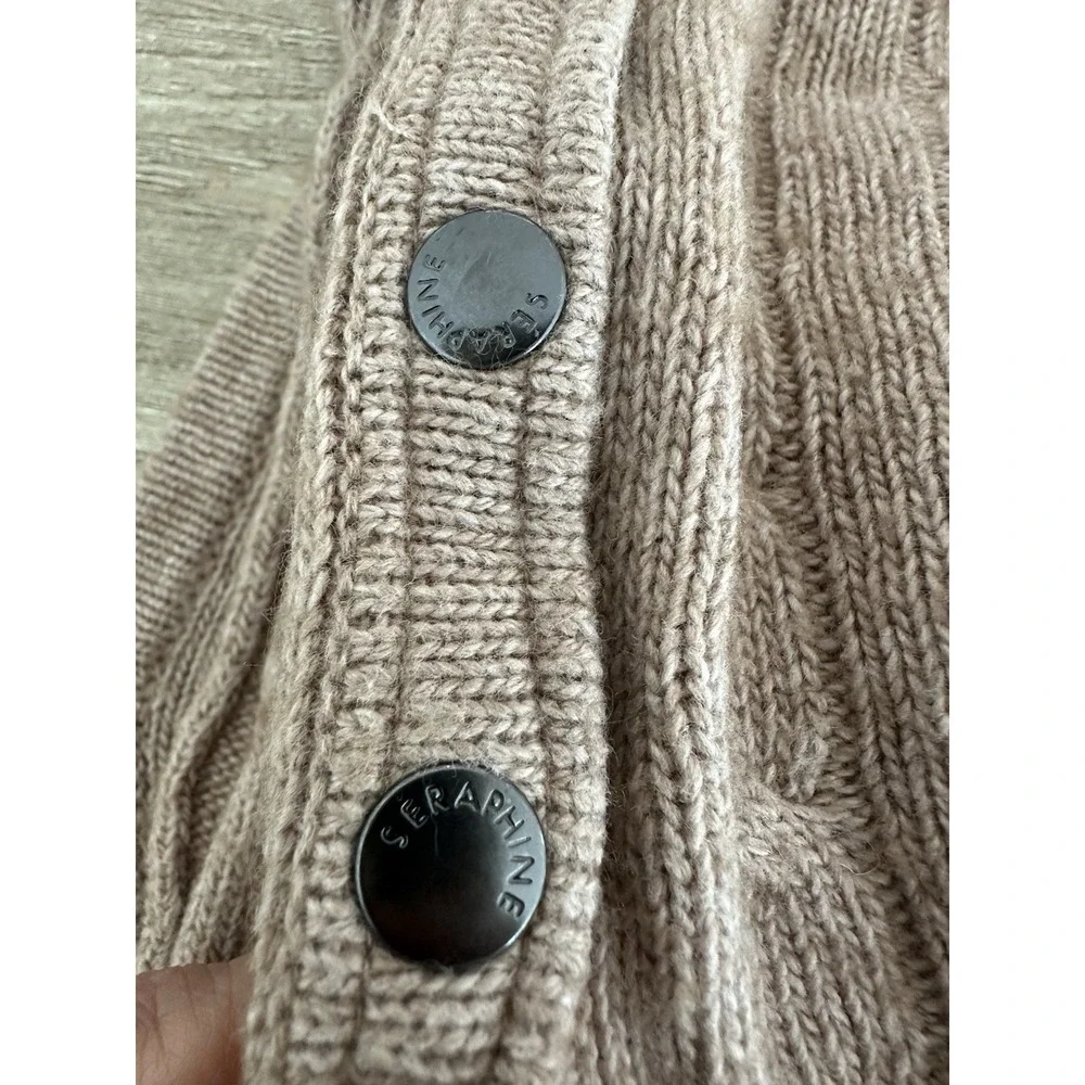 Seraphine Luxury Lambswool Cashmere Viscose Cable Knit Nursing Shawl Scarf EUC
